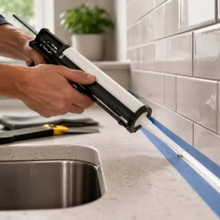 Applying construction sealant to a concrete expansion joint
